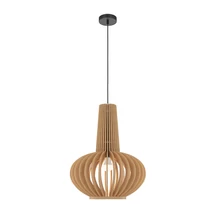 Maytoni ROOTS függeszték fém, fa, fekete, barna, E27 - MOD193PL-01W1
