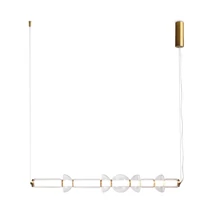 Maytoni COSMO függeszték fém, üveg, sárgaréz, áttetsző, LED, 3000K, 39W, 4800lm - MOD210PL-L39BS3K