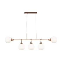 Maytoni ERICH függeszték fém, üveg, arany, fehér, E14 - MOD221PL-05G