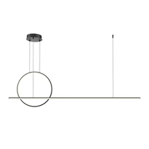 Maytoni HALO függeszték fém, fekete, LED, 3000K-4000K, 40W, 1500lm - MOD247PL-L49BK