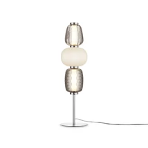 Maytoni PATTERN asztali lámpa fém, üveg, króm, fehér, LED, 3000K, 28W, 3800lm - MOD267TL-L28CH3K