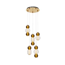 Maytoni DROP függeszték fém, üveg, arany, LED, 3000K, 80W, 9300lm - MOD273PL-L80G3K