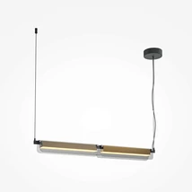 Maytoni FLAT függeszték fém, üveg, fekete, sárgaréz, LED, 20W, 3000K, 2480 Lm - MOD296PL-L20BS3K