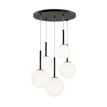 Maytoni Basic form függeszték fém, üveg, fekete, fehér, E14 - MOD321PL-05B