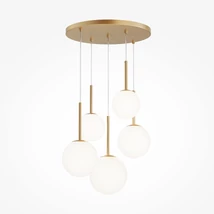 Maytoni BASIC FORM függeszték fém, üveg. arany, fehér, E14 - MOD321PL-05G1