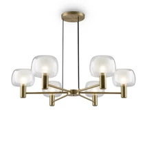 Maytoni Vision függeszték fém, üveg, arany, E14 - MOD411PL-06G