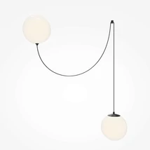 Maytoni TWINS függeszték fém, üveg, fekete, fehér, LED, 20W, 3000K, 1400Lm - MOD427PL-L20B3K1
