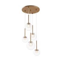 Maytoni BASIC FORM függeszték fém, üveg, arany, áttetsző, G9 - MOD521PL-05G