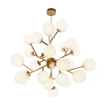 Maytoni Dallas függeszték fém, üveg, arany, fehér, G9 - MOD545PL-24BS