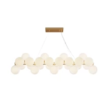 Maytoni Dallas függeszték fém, üveg, arany, fehér, G9 - MOD547PL-25BS