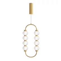 Maytoni AMULET függeszték fém, üveg, arany, áttetsző, LED, 3000K, 16W, 700lm - MOD555PL-L11G3K