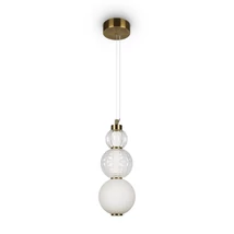 Maytoni Collar függeszték fém, akril, üveg, arany, LED, 3000K, 16W, 800lm - P069PL-L16G3K