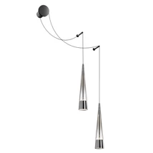 Maytoni Sintesi függeszték fém, üveg, króm, LED, 3000K, 24W, 840lm - P090WL-L24CH3K