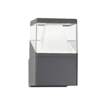 NovaLuce Lock kültéri fali lámpa fém, műanyag, szürke, áttetsző fehér, 3000-4000K, 12W, 960lm, IP54 - NL-813101