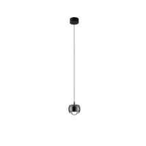 NovaLuce CONGA függeszték fém, akrill, fekete, króm, LED, 13W, 3000K, 922 Lm - NL-9002070