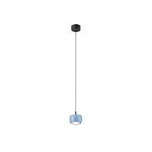 NovaLuce CONGA függeszték fém, akrill, fekete, kék, LED, 13W, 3000K, 922 Lm - NL-9002071
