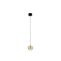 NovaLuce CONGA függeszték fém, akrill, fekete, arany, LED, 13W, 3000K, 922 Lm - NL-9002073
