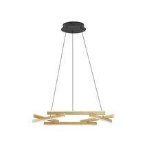 NovaLuce HYDE függeszték fém, fekete, arany, LED, 3000K, 38W, 2046lm - NL-9005652
