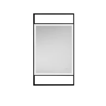 NovaLuce DOUL tükör fém, üveg, fekete, LED, 41W, 426lm, 4000K, IP44 - NL-9006024