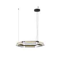 NovaLuce APNEA függeszték fém, üveg, fekete, arany, szürke, LED 39W, 3000K, 4822 Lm - NL-9009132