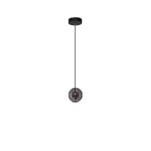 NovaLuce LAS függeszték fém, üveg, fekete, arany, szürke, LED 13W, 3000K, 1526 Lm - NL-9009137