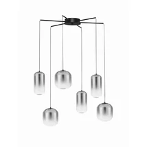 NovaLuce AELIA függeszték fém, üveg, fekete,füstszín, LED, 25W, 3000K, 2792 Lm - NL-9009143