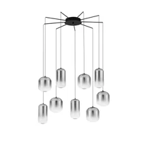 NovaLuce AELIA függeszték fém, üveg, fekete,füstszín, LED, 36W, 3000K, 3766 Lm - NL-9009144