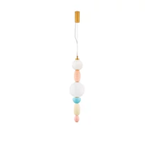 NovaLuce OBRIE függeszték fém, kerámia, üveg, réz, kék, narancssárga, opál, LED, 23W, 3000K, 1423 Lm - NL-9009153