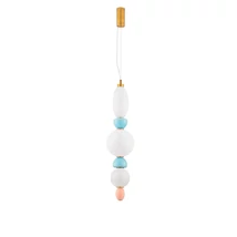 NovaLuce OBRIE függeszték fém, kerámia, üveg, réz, kék, narancssárga, opál, LED, 27W, 3000K, 2032 Lm - NL-9009154