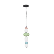 NovaLuce ONETA függeszték fém, üveg, fekete, sokszínű, LED, 23W, 1495lm, 3000K - NL-9009157