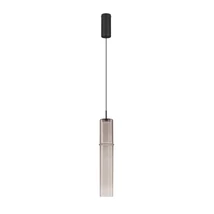 NovaLuce SANO függeszték fém, üveg, fekete, füstszín, LED, 3W, 180lm, 3000K - NL-9009165