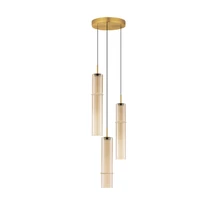 NovaLuce SANO függeszték fém, üveg, arany, pezsgő, LED, 9W, 540lm, 3000K - NL-9009168