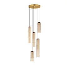 NovaLuce SANO függeszték fém, üveg, arany, pezsgő, LED, 15W, 900lm, 3000K - NL-9009170
