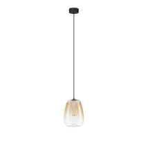 NovaLuce OBLO függeszték fém, üveg, fekete, borostyán, LED, 3W, 195lm, 3000K - NL-9009173