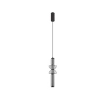 NovaLuce ULON függeszték fém, üveg, fekete, füstszín, LED, 15W, 825lm, 3000K - NL-9009181