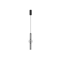 NovaLuce ULON függeszték fém, üveg, fekete, füstszín, LED, 15W, 825lm, 3000K - NL-9009182
