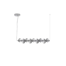 NovaLuce LEDA függeszték fém, üveg, króm, füstszín, LED, 30W, 1500lm, 3000K - NL-9009187