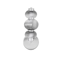 NovaLuce LEDA fali lámpa fém, üveg, króm, füstszín, LED, 18W, 900lm, 3000K - NL-9009189