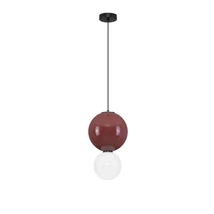 NovaLuce NOESIS függeszték fém, üveg, fekete, piros, LED, 7W, 420lm, 3000K - NL-9009191