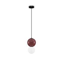 NovaLuce NOESIS függeszték fém, üveg, fekete, piros, LED, 6W, 360lm, 3000K - NL-9009195