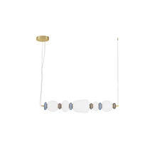 NovaLuce PALO függeszték fém, üveg, arany, sokszínű, LED, 28W, 1680lm, 3000K - NL-9009203