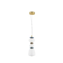 NovaLuce PALO függeszték fém, üveg, arany, sokszínű, LED, 20W, 1200lm, 3000K - NL-9009204