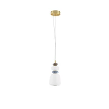 NovaLuce PALO függeszték fém, üveg, arany, sokszínű, LED, 12W, 720lm, 3000K - NL-9009205