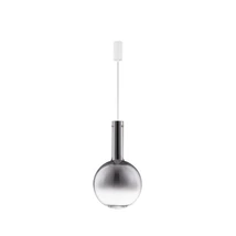 NovaLuce NOSTOS függeszték fém, üveg, fehér, füstszín, LED, 8W, 3000K, 440Lm - 9009222