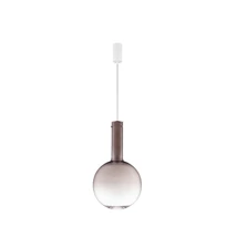 NovaLuce NOSTOS függeszték fém, üveg, fehér, barna, LED, 8W, 3000K, 440Lm - 9009223