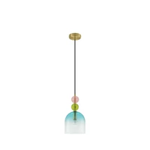 NovaLuce MURANO függeszték fém, üveg, arany, sokszínű, E14 - NL-9009233