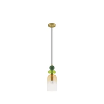 NovaLuce MURANO függeszték fém, üveg, arany, sokszínű, E14 - NL-9009235