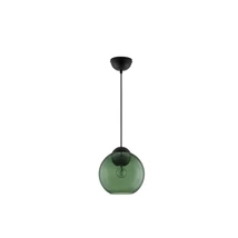 NovaLuce MIDORI függeszték fém, üveg, fekete, zöld, E27 - NL-9009242