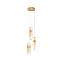 NovaLuce NORMA függeszték fém, üveg, borostyán, arany, LED, 21W, 3000K, 1470Lm - 9009265
