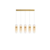 NovaLuce NORMA függeszték fém, üveg, borostyán, arany, LED, 35W, 3000K, 2450Lm - 9009266